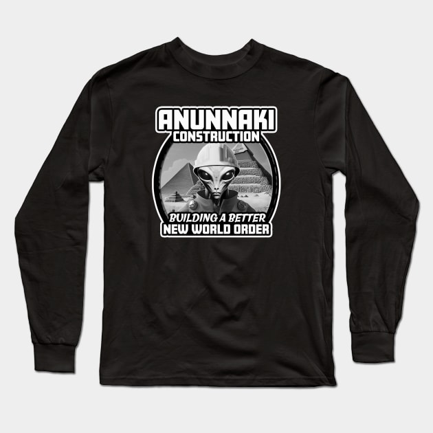 Anunnaki Construction Long Sleeve T-Shirt by thedarkskeptic